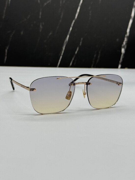 NEW SAINT LAURENT SL309 RIMLESS 004 SUNGLASSES UNISEX GOLD  display picture 3